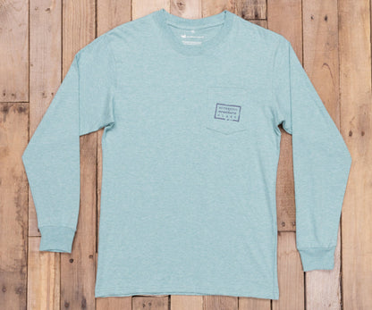 Southern Marsh M LS Authentic Tee WASHED MOSS BLUE