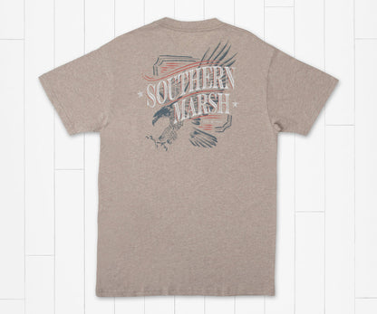 Southern Marsh M SS Liberty Eagle Tee BURNT TAUPE