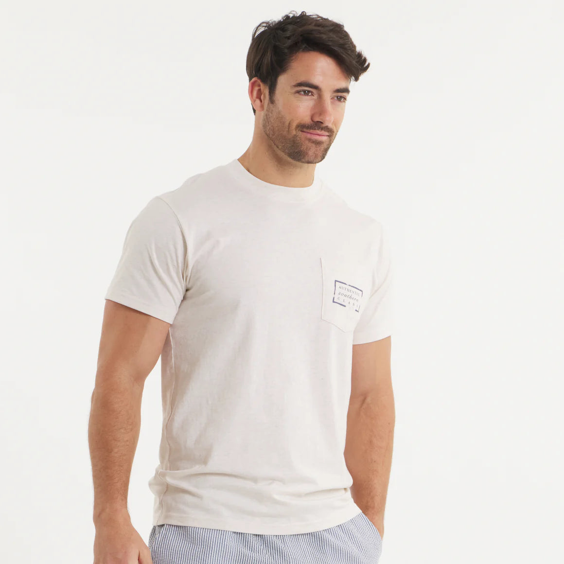 Southern Marsh M SS Authentic Tee WASHED PEBBLE