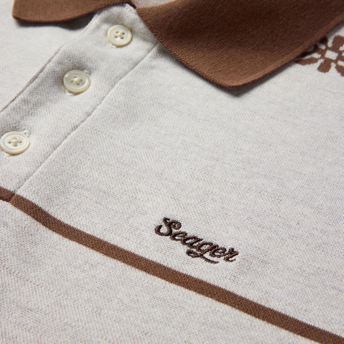 Seager M Azteca Tile Polo WHITE