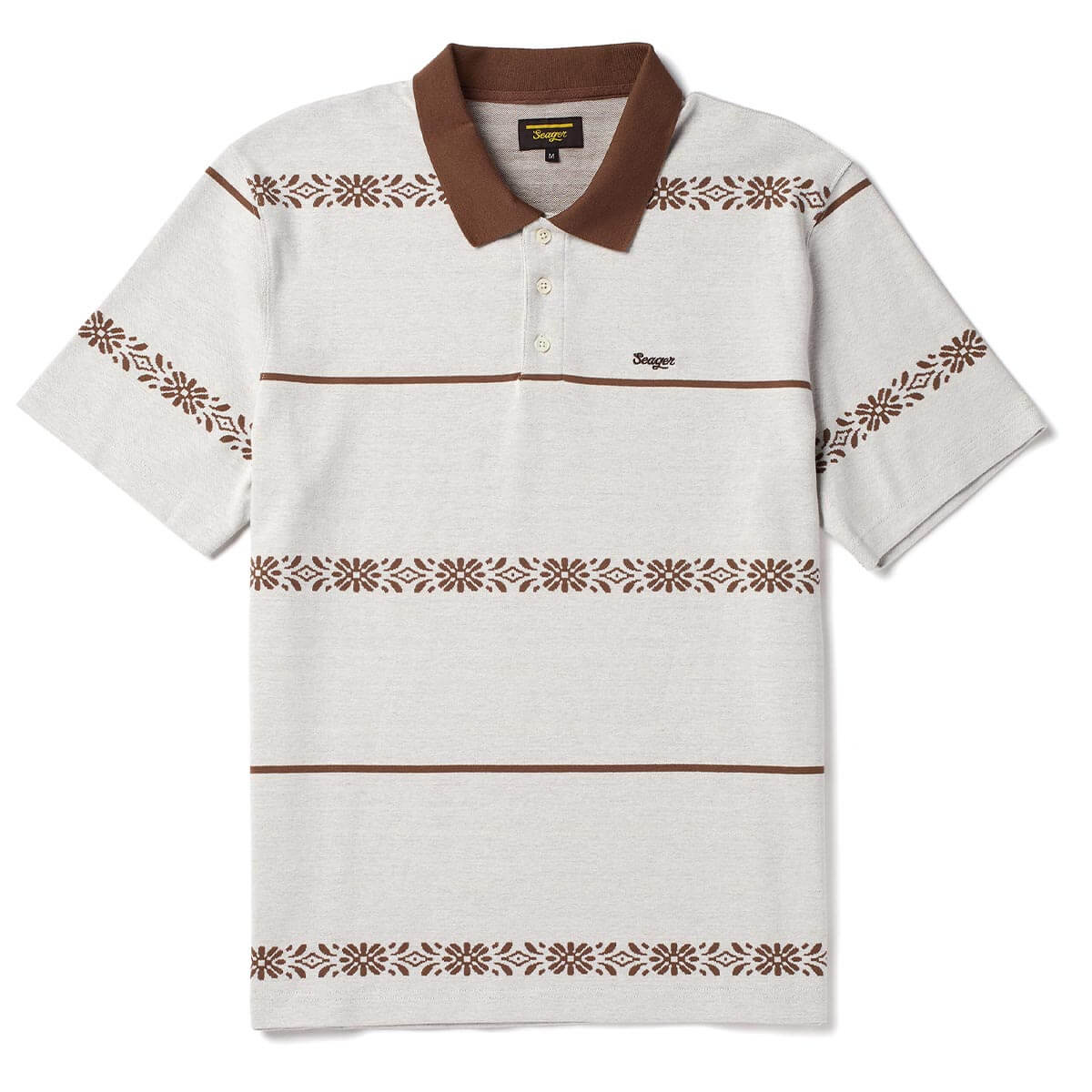 Seager M Azteca Tile Polo WHITE