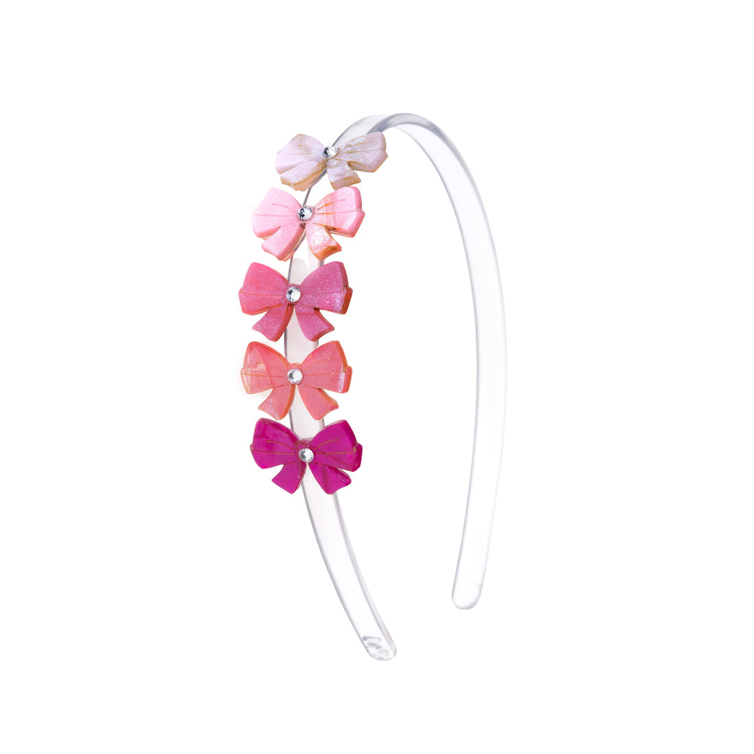 Lilies & Roses Bows Shimmer Headband PINK