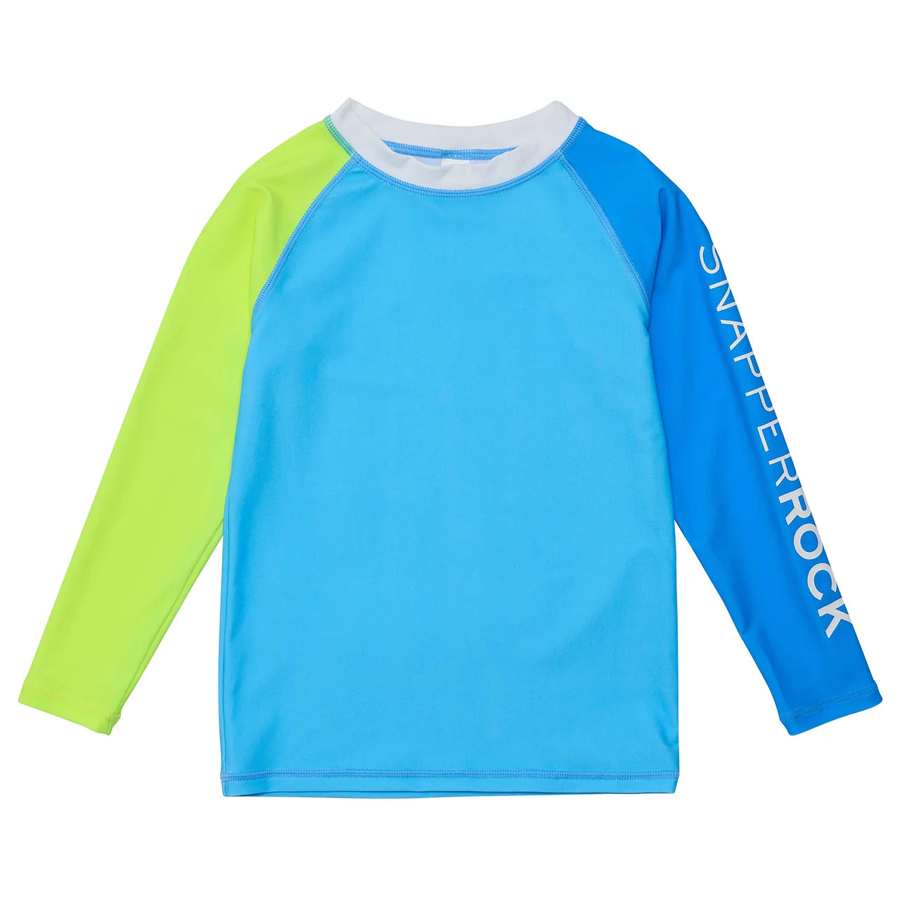 Snapperrock Kids LS Citron Splash Rash Top BLUE