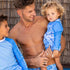 Snapperrock Baby LS Jawsome Waves Sunsuit BLUE