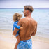 Snapperrock Baby LS Jawsome Waves Sunsuit BLUE