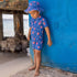 Snapperrock Baby SS Sailboat Sunsuit BLUE