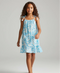 Feather 4 Arrow Girl's Daytrip Dress-Paradise Found OCEAN BLUE