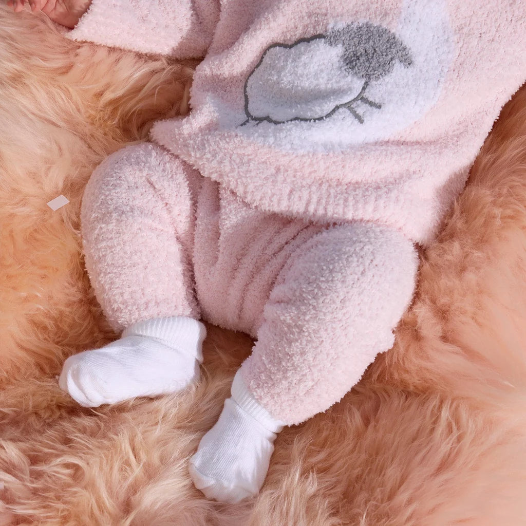 Magnetic Me Pink Sheep LS Chenille Sweater Set PINK