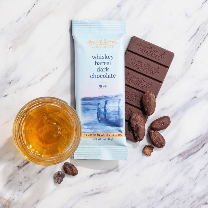 French Broad Whiskey Barrel Dark Chocolate Bar