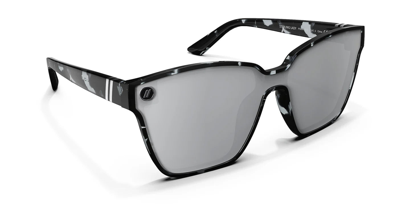 Blenders Sterling Lady CRYSTAL BLACK & CLEAR TORTOISE/SILVER MIRROR