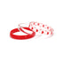 Lilies & Roses Hearts Print Bangles RED/WHITE