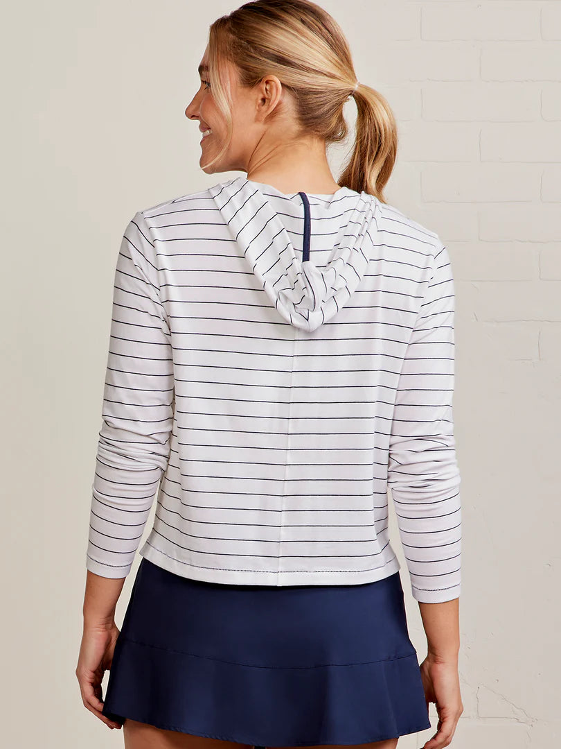 Tasc W Boardwalk Pocket Hoodie WHITE / CLASSIC NAVY