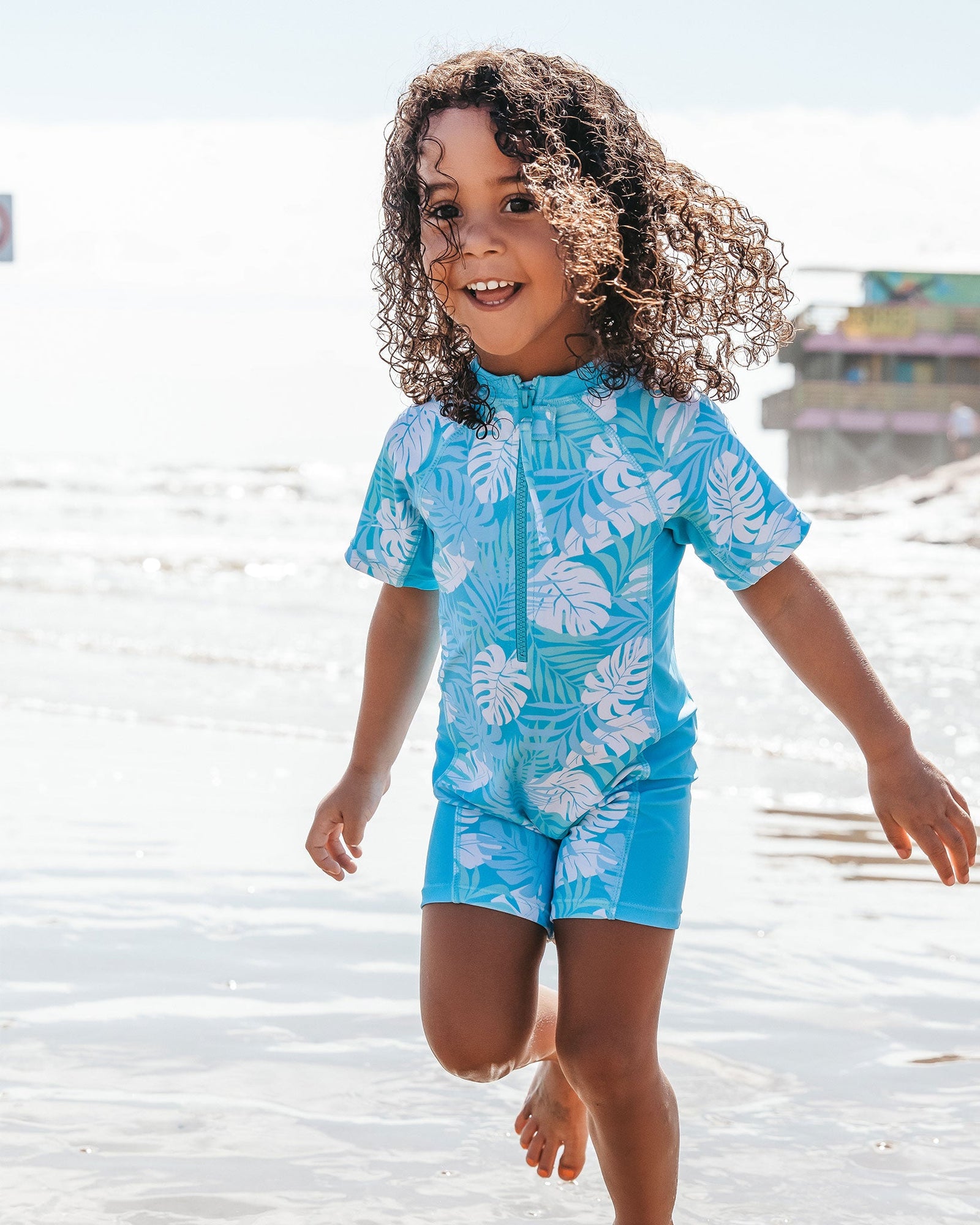 Feather 4 Arrow Baby SS Beach Daze Rashsuit BLUE GROTTO