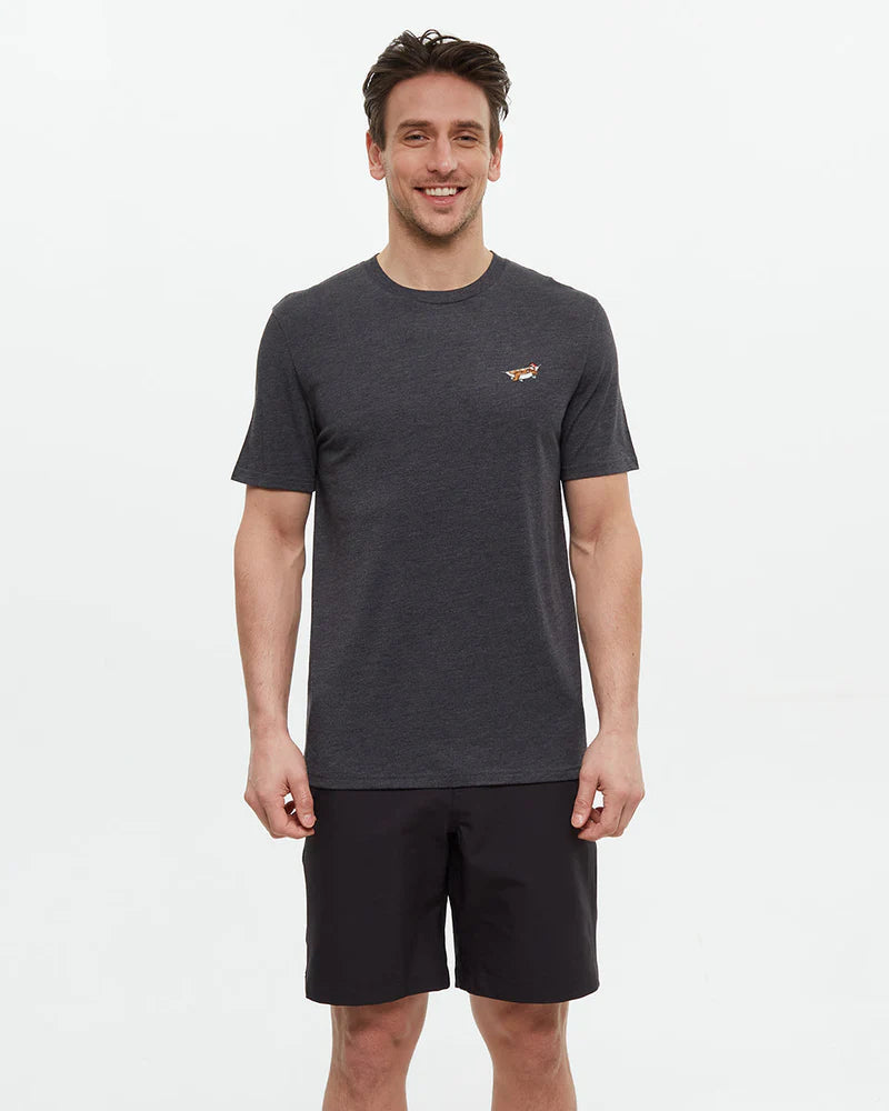 tentree M SS Sasquatch Hammock Tee METEORITE BLACK HEATHER