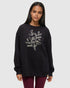 tentree W Autumn Flora Crew METEORITE BLACK
