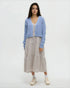 tentree W Poplar Cardigan LAKESIDE BLUE