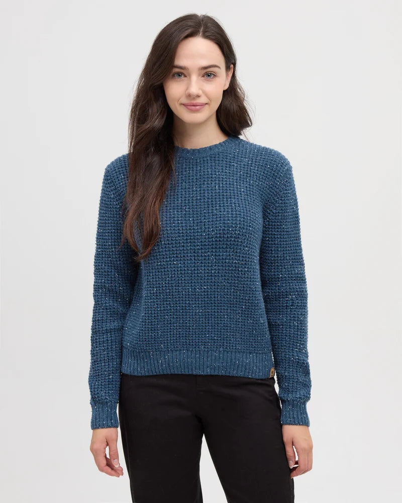 tentree W Morrell Fleck Sweater BLUE HORIZON FLECK