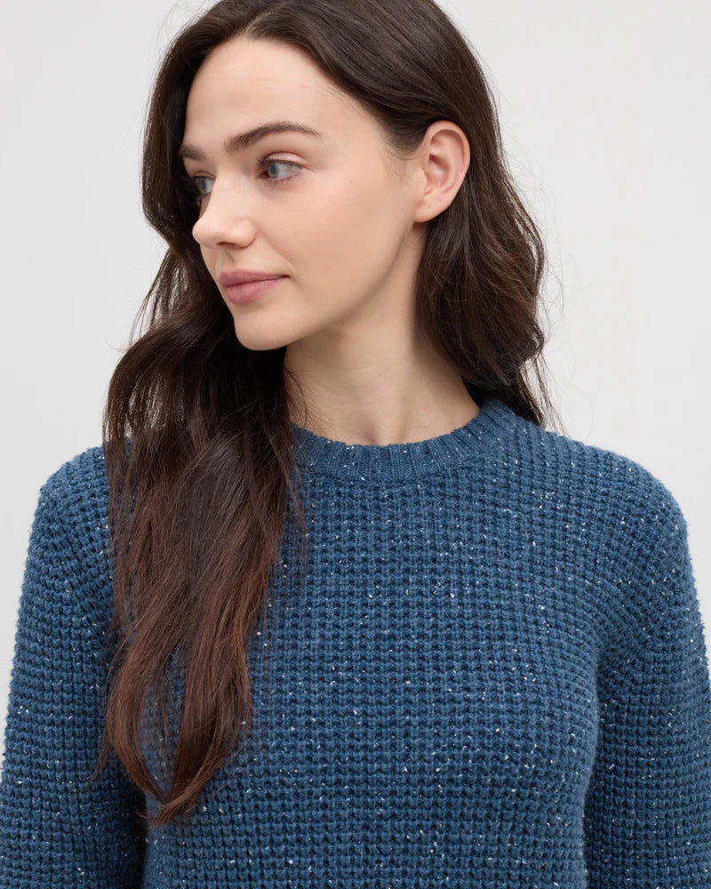 tentree W Morrell Fleck Sweater BLUE HORIZON FLECK