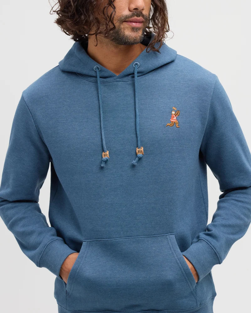 tentree M Sasquatch Hoodie BLUE HORIZON HEATHER / FOOTBALL