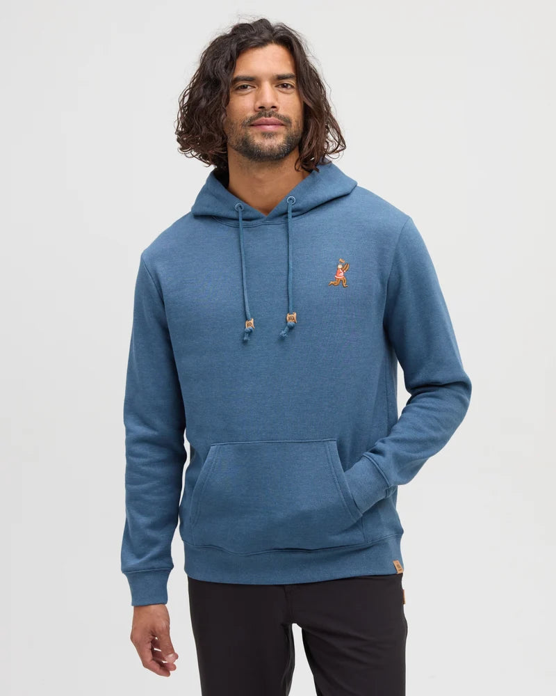 tentree M Sasquatch Hoodie BLUE HORIZON HEATHER / FOOTBALL