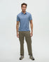 tentree M Lake Life Astir Polo LAKE BLUE HEATHER / LEAPING FISH