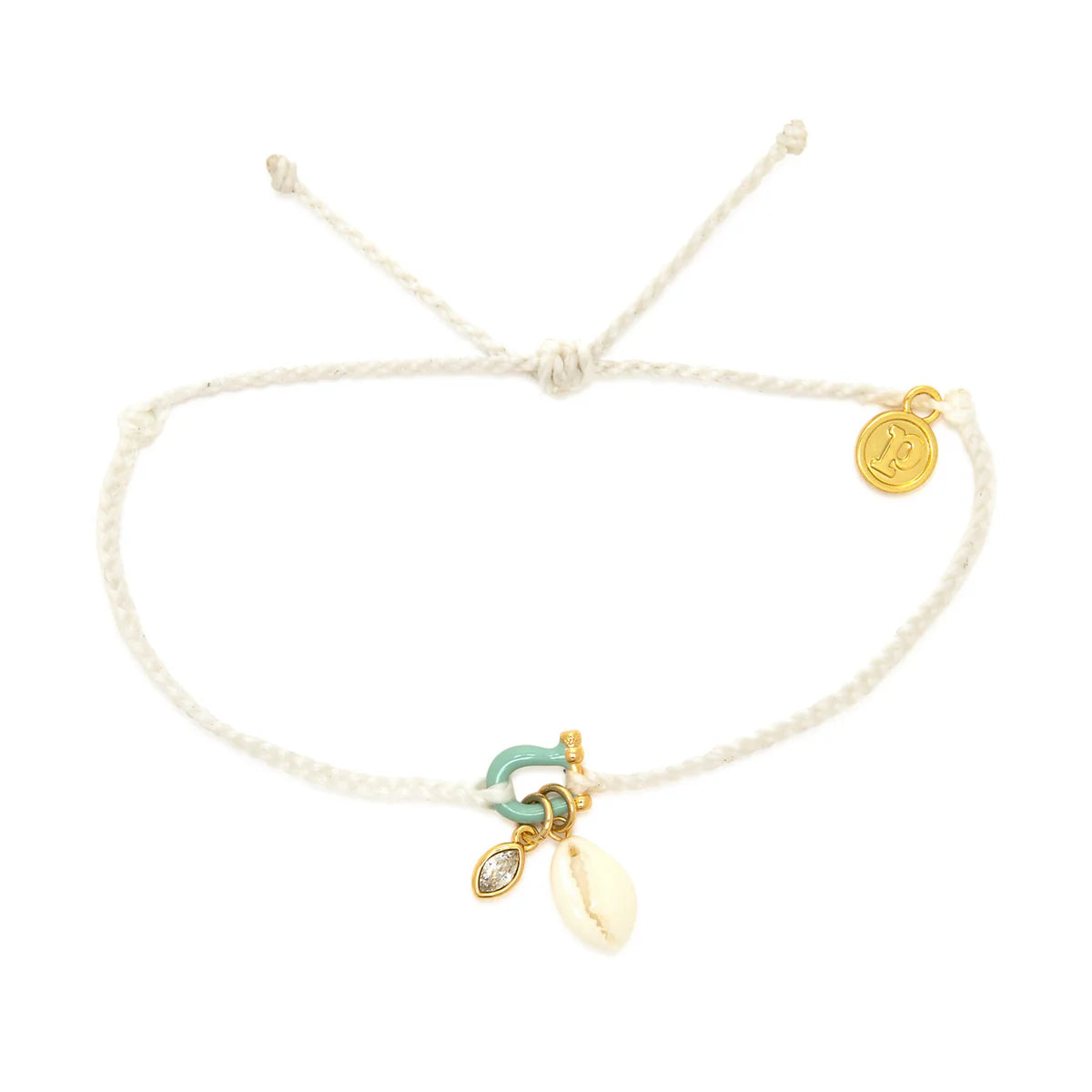 Pura Vida Bonne Chance Cowrie Bracelet NATURAL