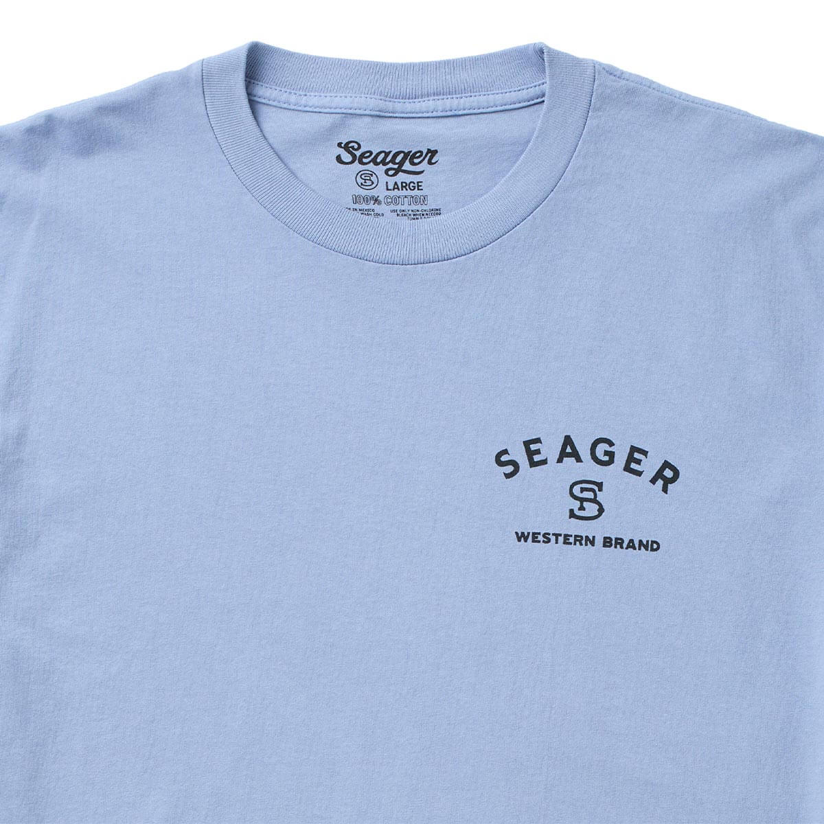 Seager M SS Branded Tee FADED DENIM