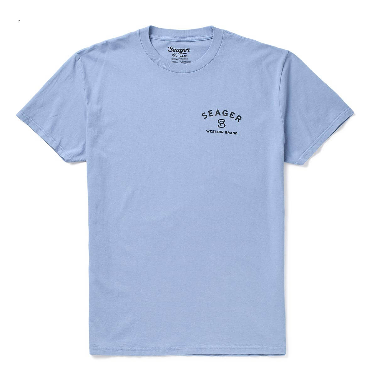 Seager M SS Branded Tee FADED DENIM