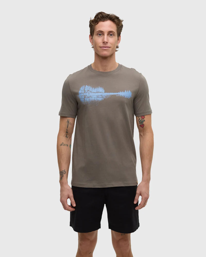 tentree M SS Summer Guitar Tee TIMBER/LAKESIDE