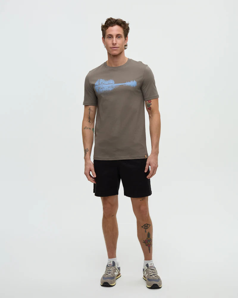 tentree M SS Summer Guitar Tee TIMBER/LAKESIDE