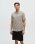 tentree M SS Dundas Shirt CLAY/WIDE PINSTRIPE