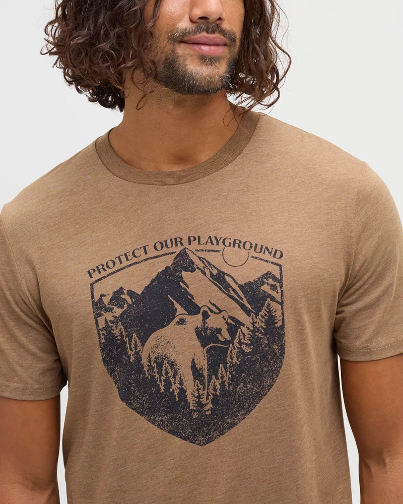 tentree M SS Have You Seen Him Tee HAZELNUT HEATHER GRAPHITE