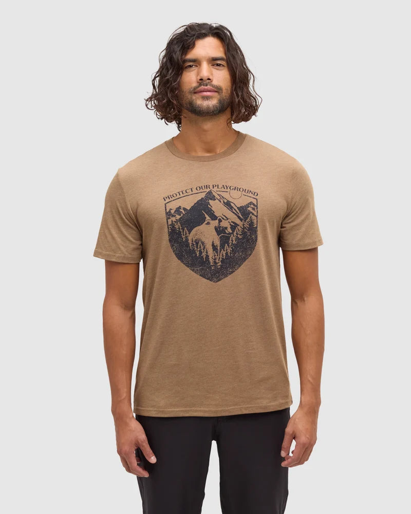 tentree M SS Have You Seen Him Tee HAZELNUT HEATHER GRAPHITE