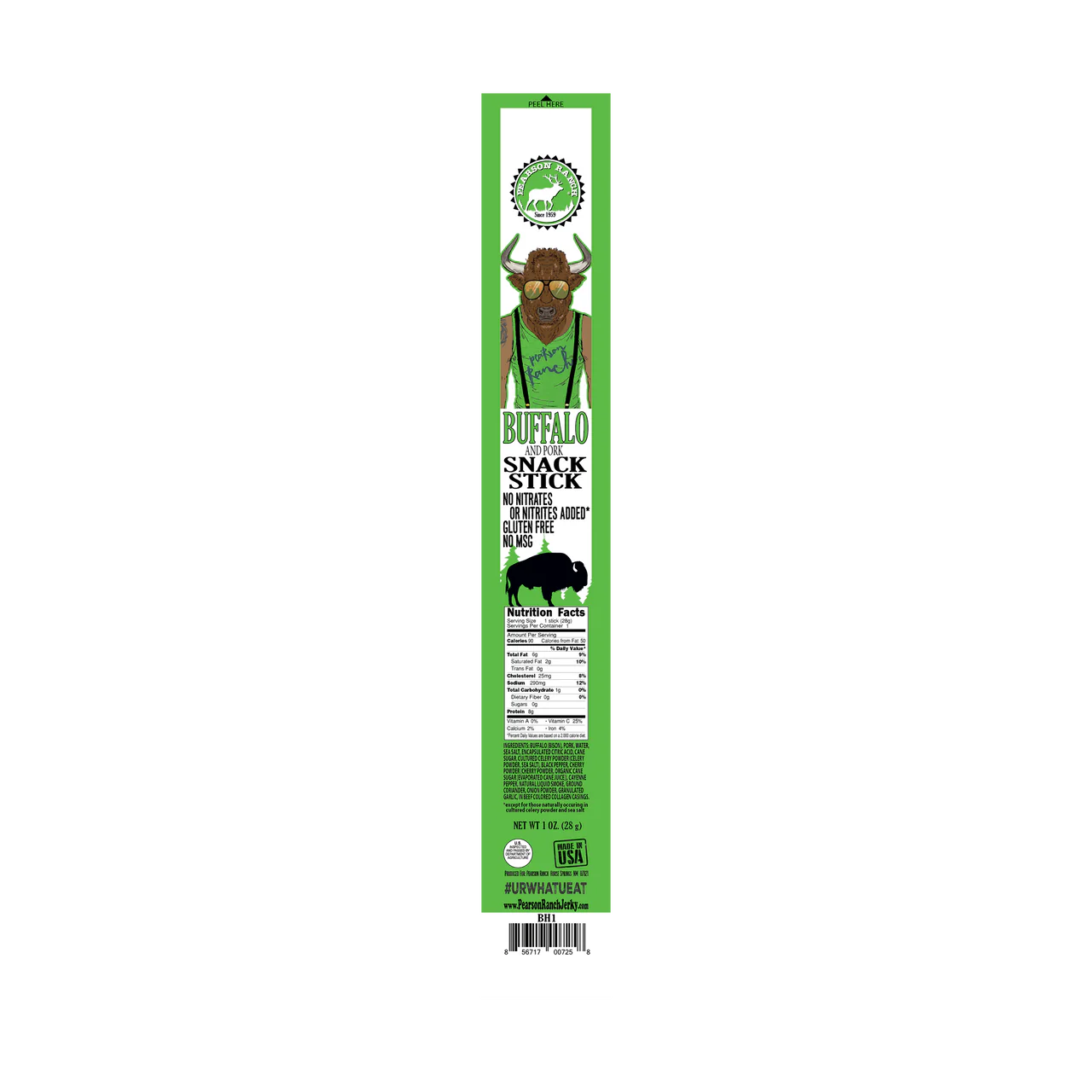 Pearson Ranch Buffalo Hickory Snack Stick (1 oz)