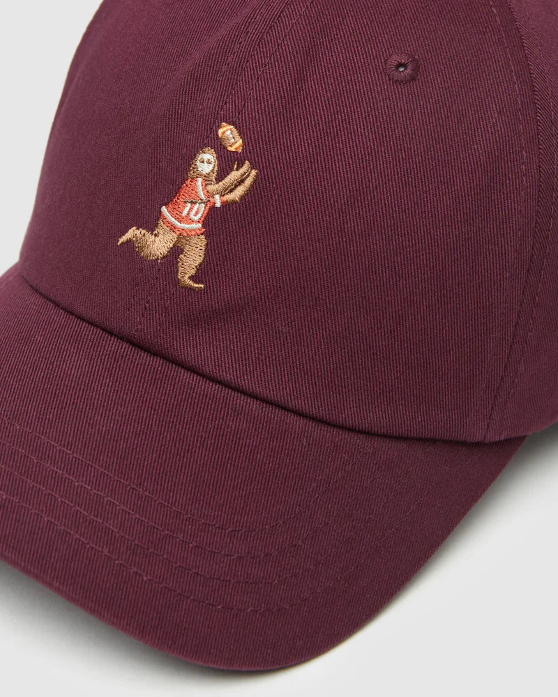 tentree Sasquatch Peak Hat DEEP BURGUNDY / FOOTBALL