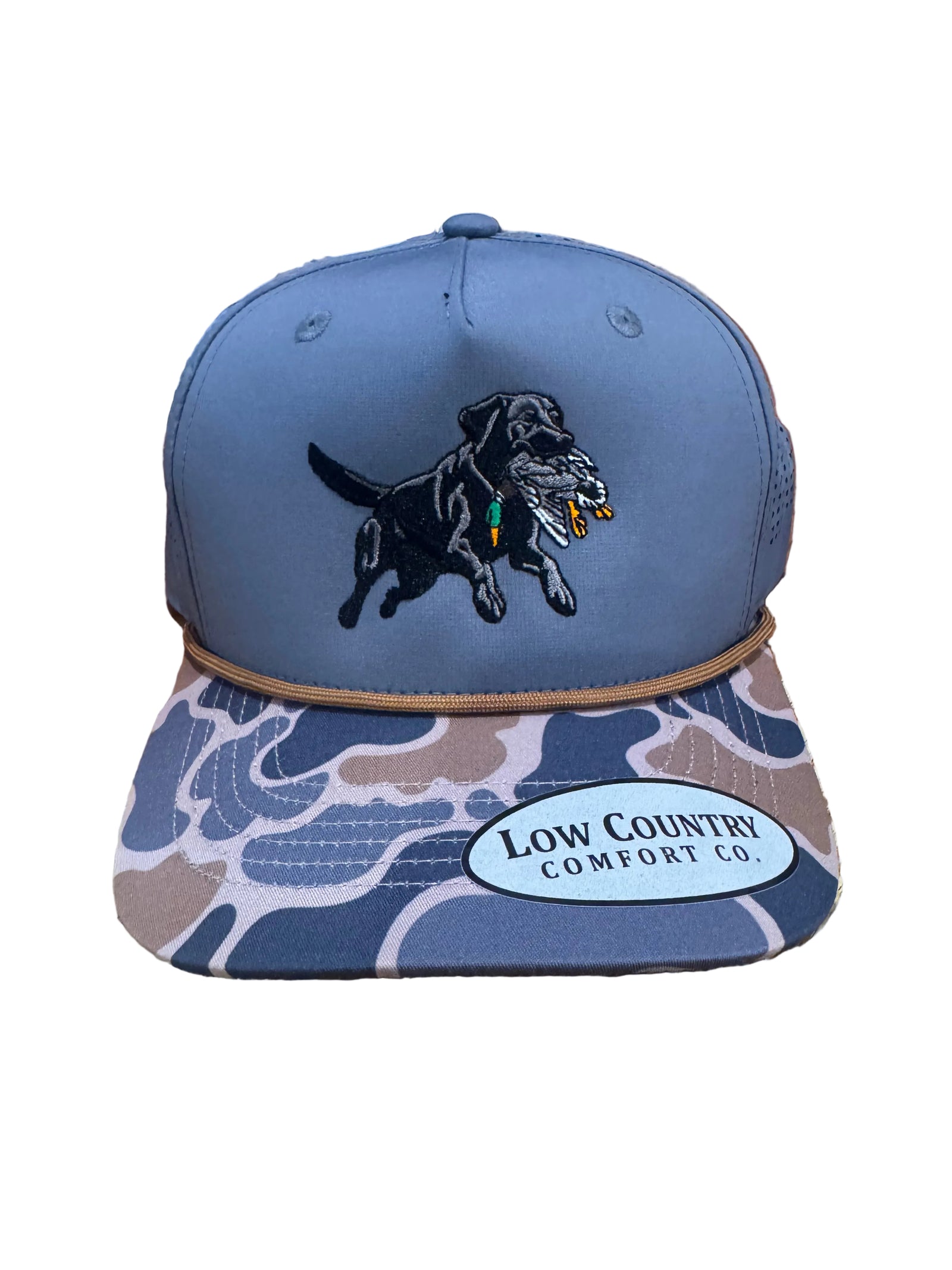 Riverbed Threads Black Lab Duck Trucker SLATE/CAMO