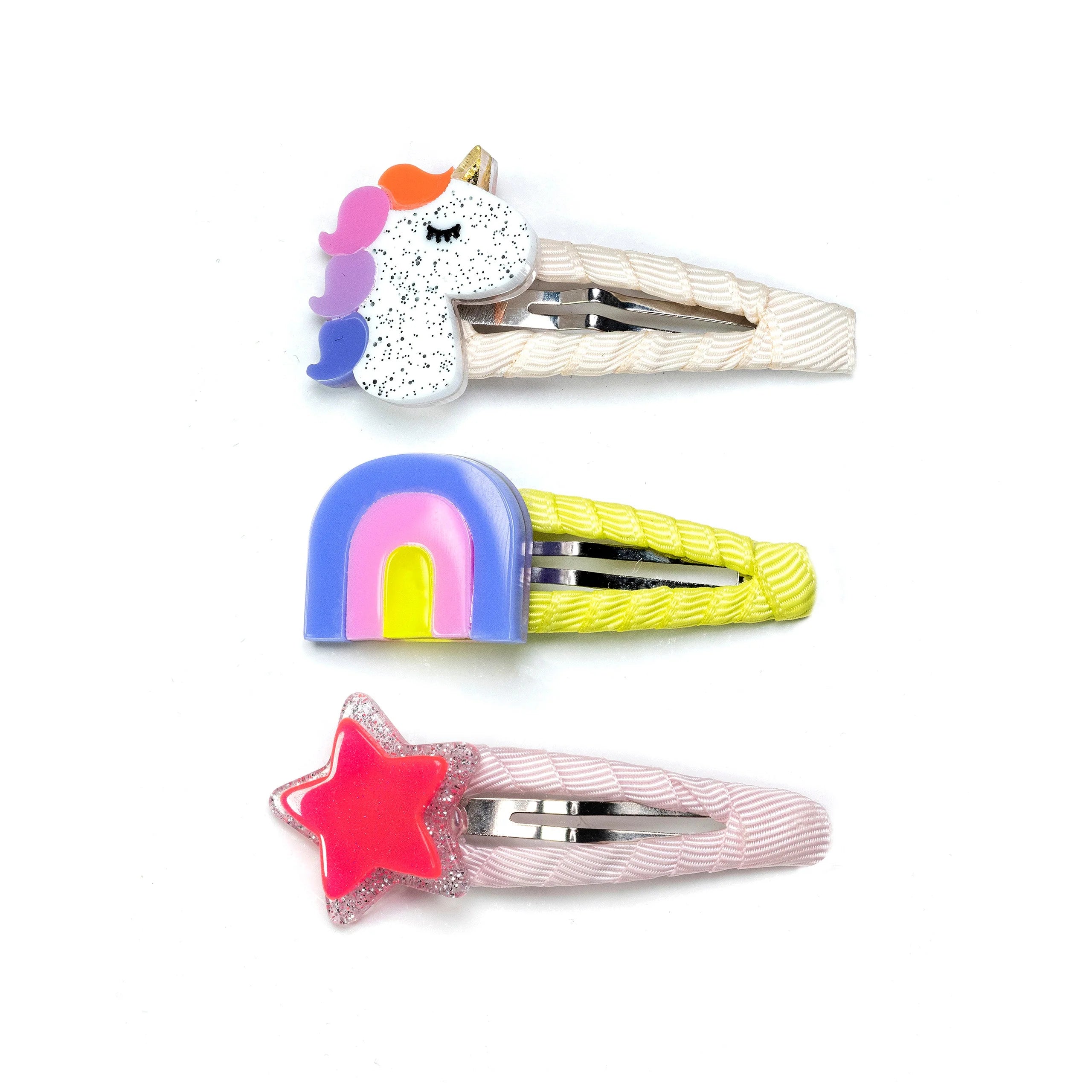 Lilies & Roses Unicorn Star Neon Snap Clip