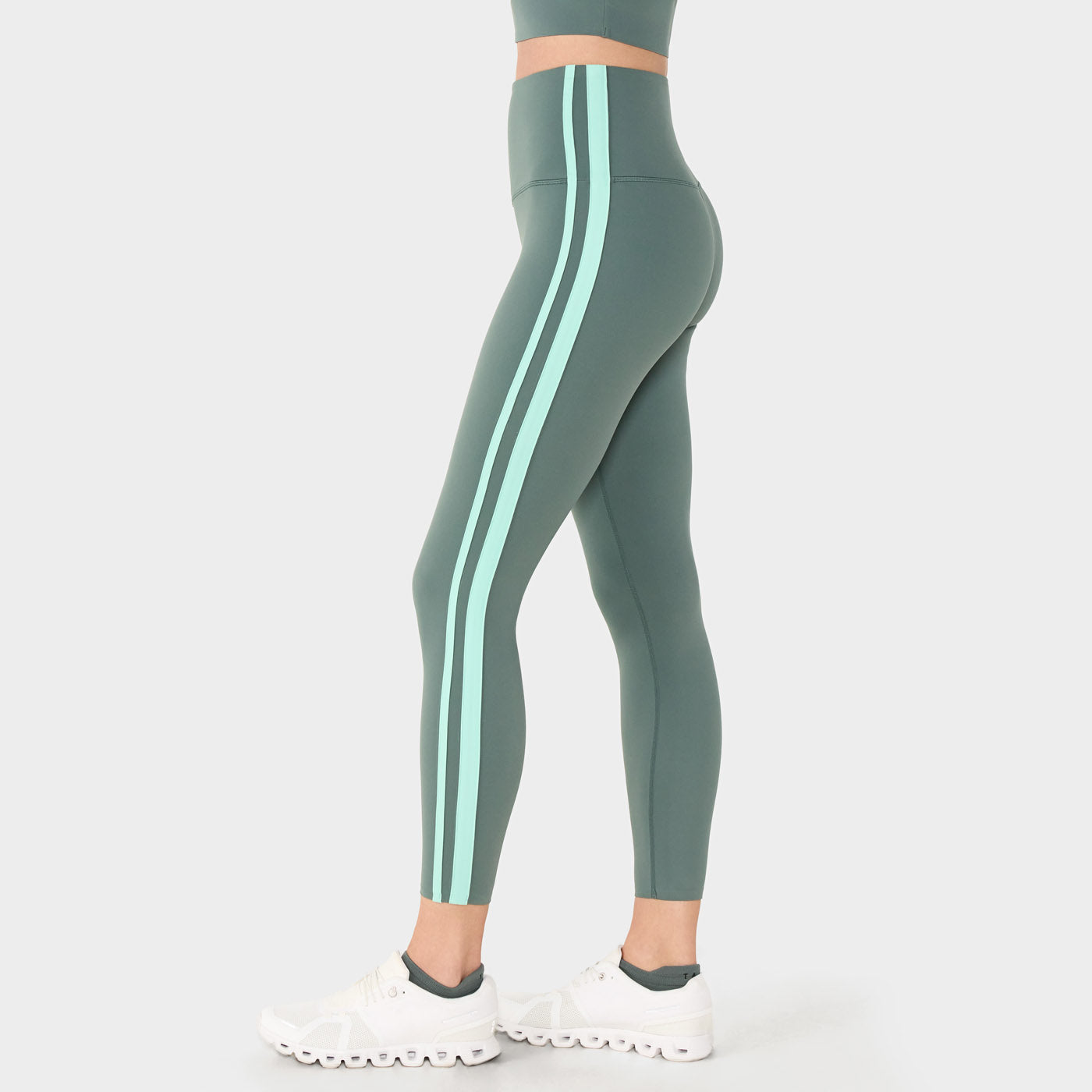 Tavi W High Waisted 7/8 Stripe Tight BALSAM/BREEZE