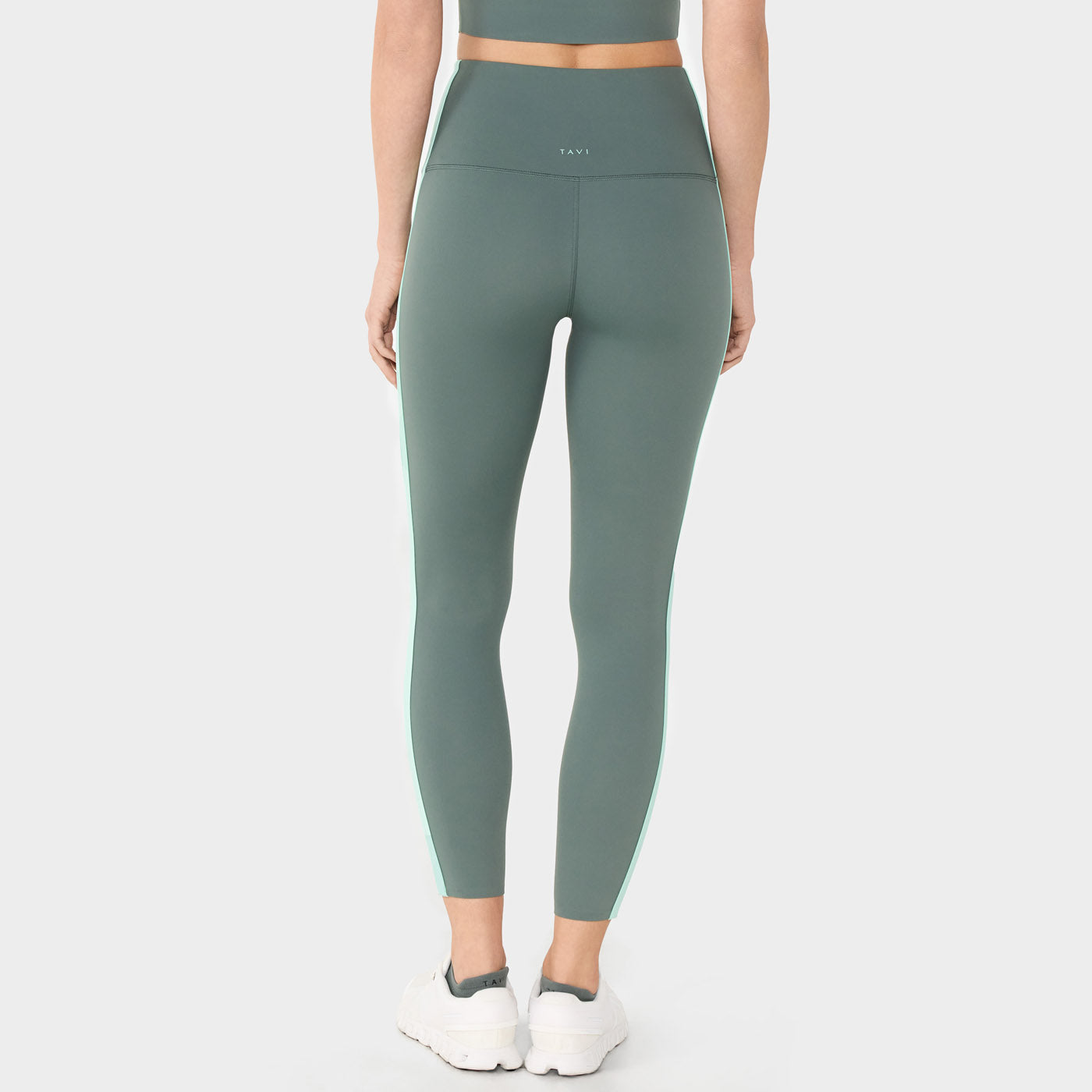 Tavi W High Waisted 7/8 Stripe Tight BALSAM/BREEZE