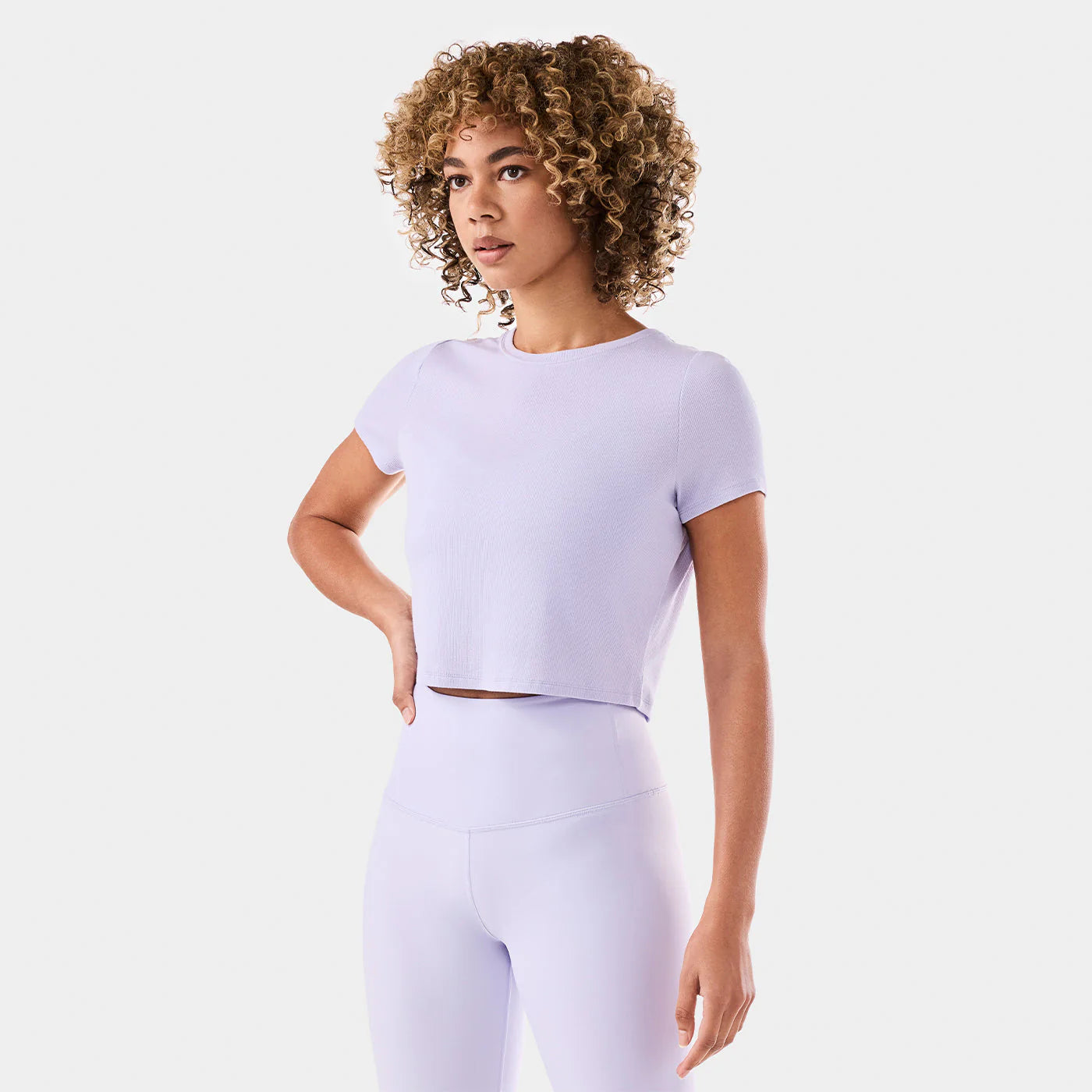 Tavi W Ribbed Tee LAVENDER
