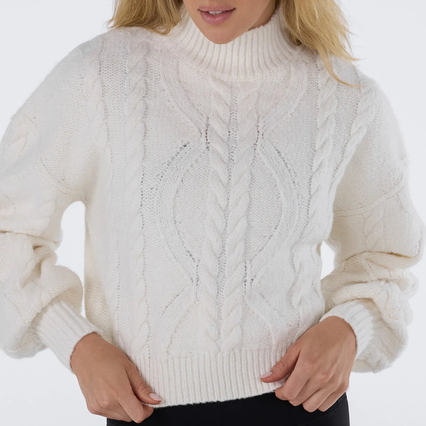Tavi W Hi Lo Cable Sweater COCONUT