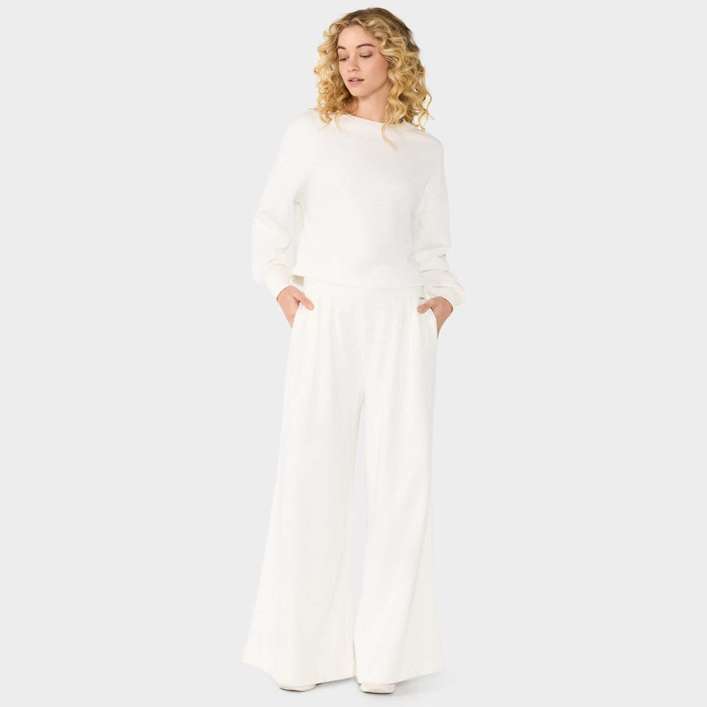 Tavi W French Terry Wide Leg Sweatpant COCONUT