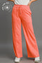 Umgee W Luxe Knit Wide Leg Sweatpant SALMON