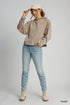 Umgee W Cropped Hoodie TAUPE