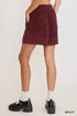 Umgee W Textured Knit Shorts MERLOT