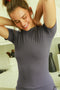 Umgee W Lightweight Jersey Comfort Top GREY