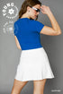 Umgee W Crossover Back Crop Top SAPPHIRE
