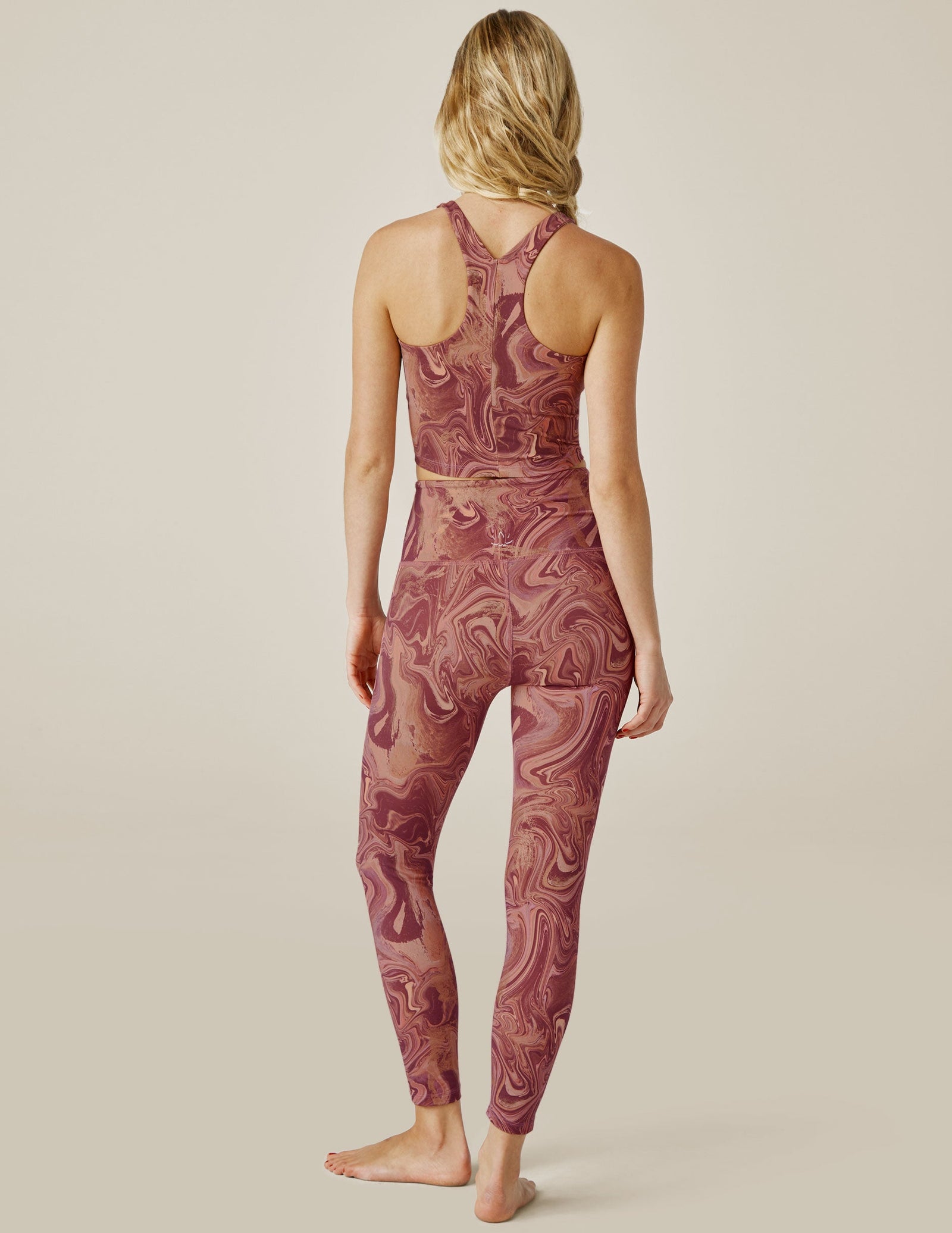 Beyond Yoga W High Waisted Midi Legging SERENE MARBLE