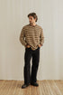 Rhythm M LS Textured Stripe Tee BROWN