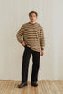Rhythm M LS Textured Stripe Tee BROWN